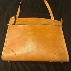Hartmann Luggage Tan Leather Shoulder Bag